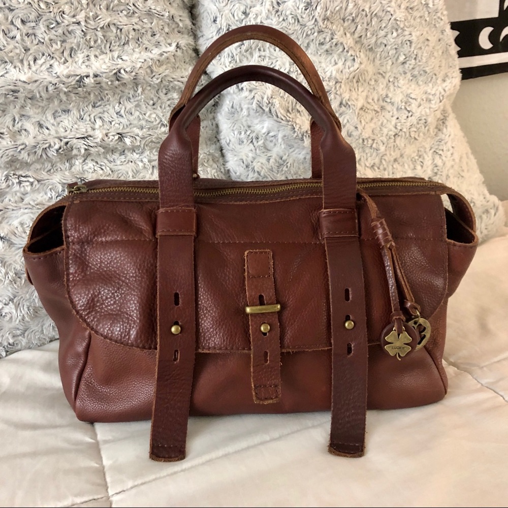 Lucky Brand Brown Leather Satchel